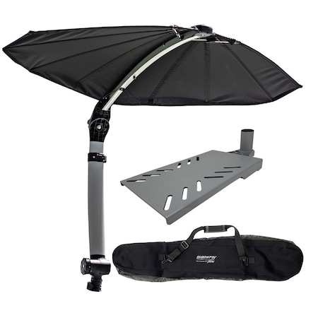Taco Marine TACO ShadeFin Mini w/Black Fabric, Bag and Swivel Seat Mount Kit T10-4000-4